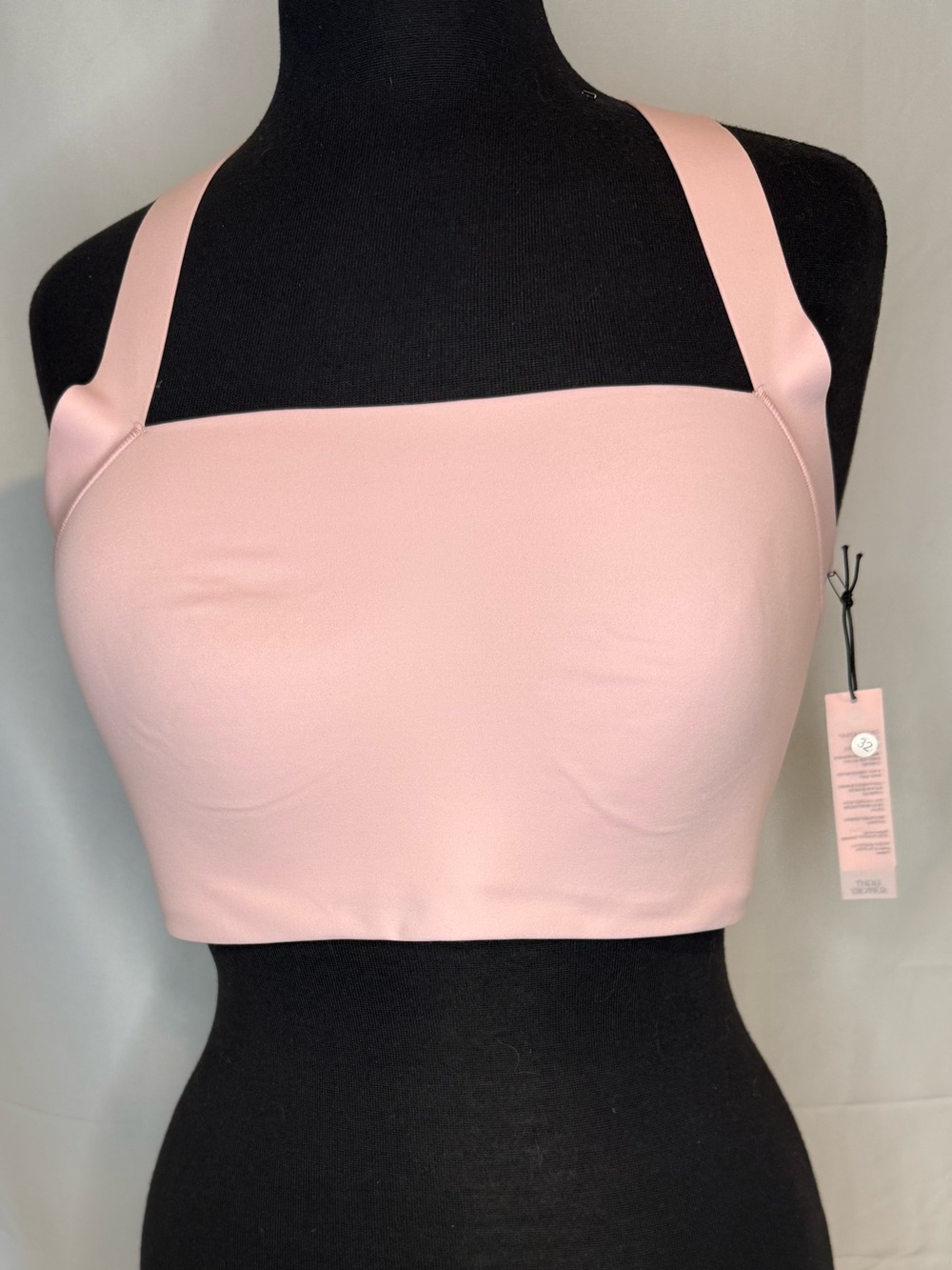 Light Pink Square Neck Crop Top